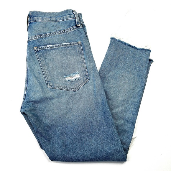 AGOLDE | Distressed Ankle Jeans High Rise Light Wash Size 27 - Picture 2 of 5